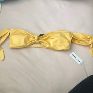 Pacsun yellow swim suit top